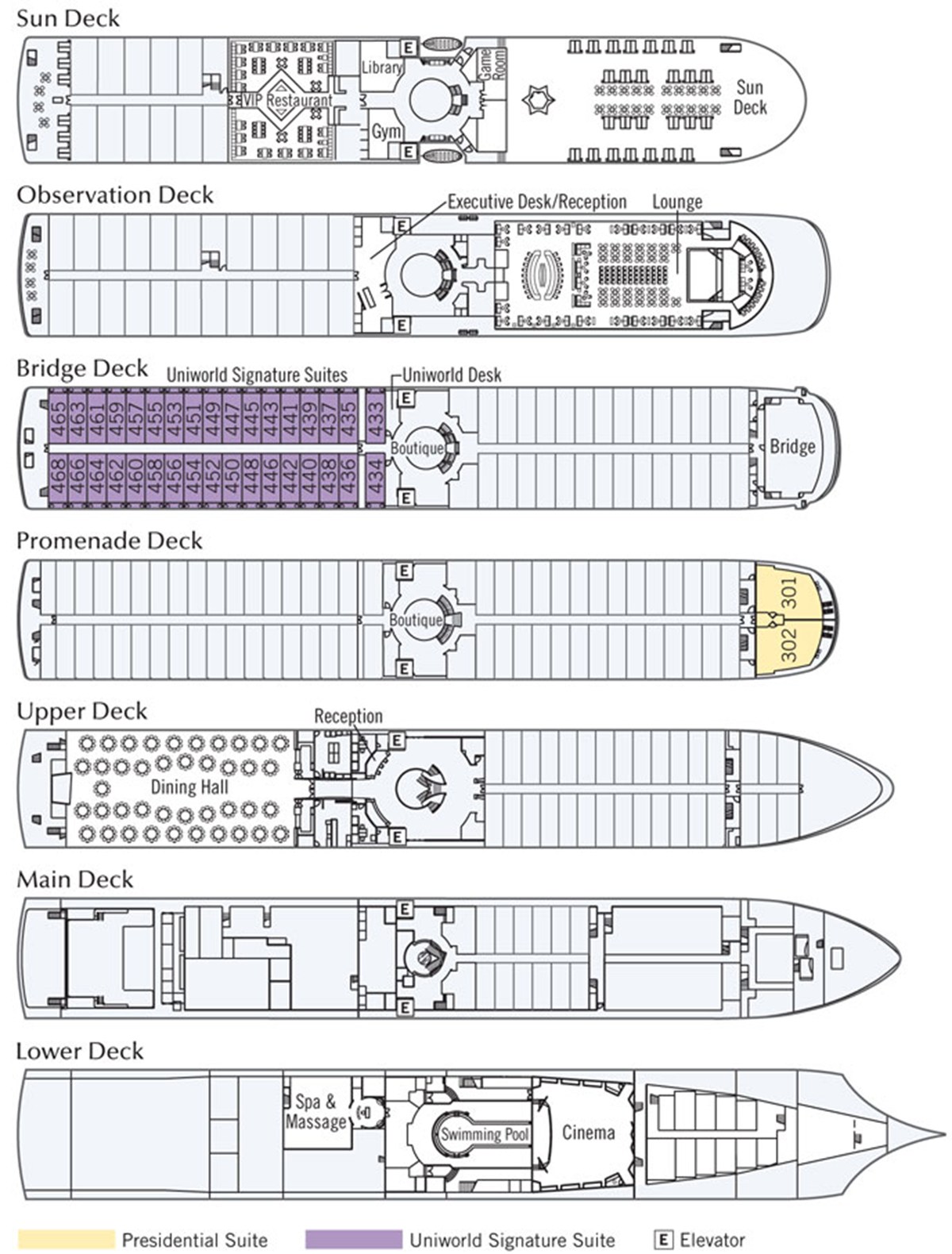 Uniworld Century Paragon deck plan